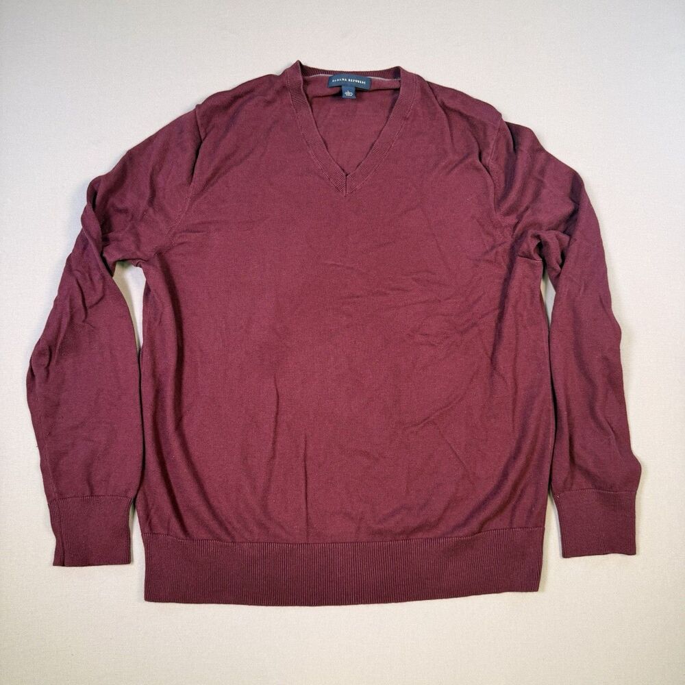 Banana Republic Silk Cashmere V-Neck Sweater Blue Men’s Large L